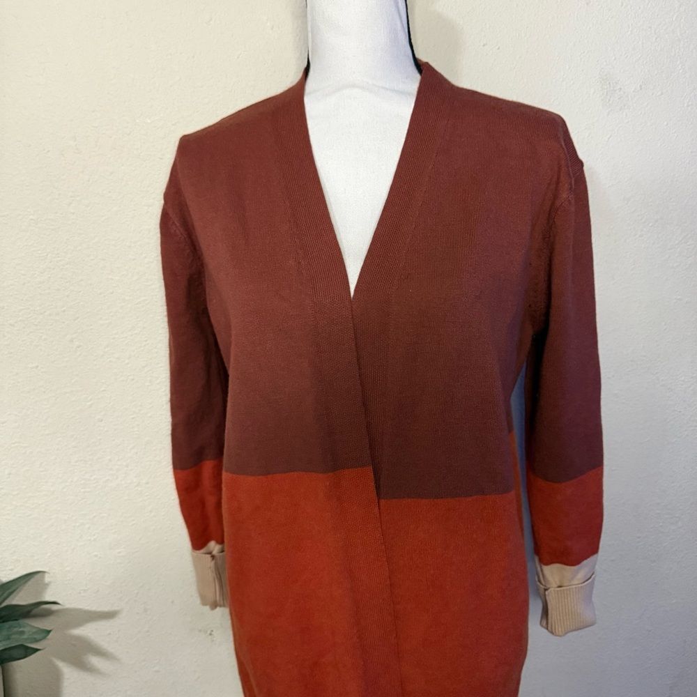 Goodnight Macaroon Colorblock Open Front Cardigan - image 2